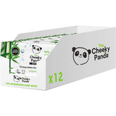 Chusteczki nawilżane bambusowe Cheeky Panda Baby | 720 chusteczek ekologicznych | Delikatne i mięciutkie produkty Essential dla noworodków