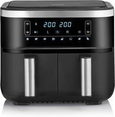 SEVERIN Podwójna frytkownica na gorące powietrze z komorą gotowania 2 x 3,8 l, 8 programów automatycznych Urządzenia Naty Shop 2 x 3,8 litra Garkorb (Parallelnutzung) / 8 programów automatycznych