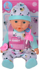 Noworodek Baby Elephant Vinyl Doll z funkcją karmienia i picia, butelką i smoczkiem, 30 cm, 2 lata Naty Shop Dolls Domyślny tytuł