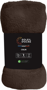 Soleil D'Ocre, koc flanelowy, 220 x 240 cm, Calin, brązowy Kołdry i kołdry Naty Shop Brown 220 x 240 cm