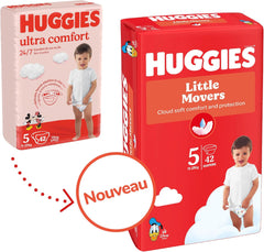 Pieluchy Huggies Little Movers, Disney Design, rozmiar 5, 126 sztuk (3 x 42), pudełko miesięczne