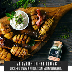 Ankerkraut Kräuterquark Dip, Gewürzmischung für Quark, Ohne Geschmackverstärker, Premium Qualität, Alternative Joghurt und Soja-Quark, Aufstrich selber machen, 55 g w szkle korkowym