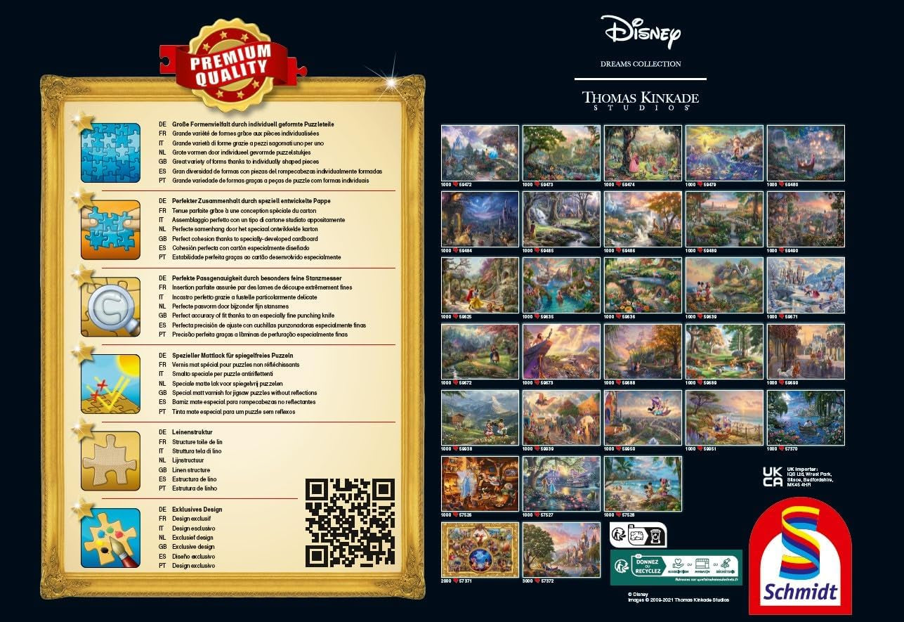 Schmidt Spiele 57397 Thomas Kinkade, Disney, Mickey și Minnie în Mexic, puzzle jigsaw 6000 piese Puzzle Naty Shop