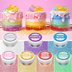 Sclipici comestibil - 6G colorant alimentar pudră pentru ciocolată, căpșuni, brioșe, prăjituri, fondant (auriu)