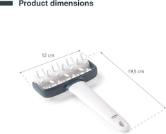 - 68802 - Küchenrollkissen, Tupfwalze, Nudelrolle, Verhindert Blasen im Teig, Ergonomischer Griff, 100% Abnehmbar, Spülmaschinenfest, Polipropylen, bez BPA, 12x19,5 cm