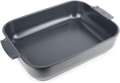 Peugeot Appolia Rechteckige Auflaufform Mit Griffen, Keramik, Schiefer / Grau, 8,3X40,5X27,2 Cm, Fassungsvermögen: Ca. 4 L, 60022 Formy i blachy do pieczenia Naty Shop Schiefergrau