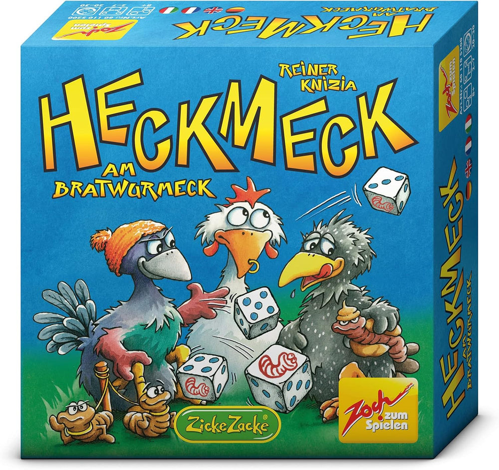 Zoch 601125200 – Heckmeck am Bratwurmeck – burzliwa gra w kości w popularnej ramce z kurczakiem dla inteligentnych ptaków, które wyczuły robaka bratwurmeck, od 8 lat
