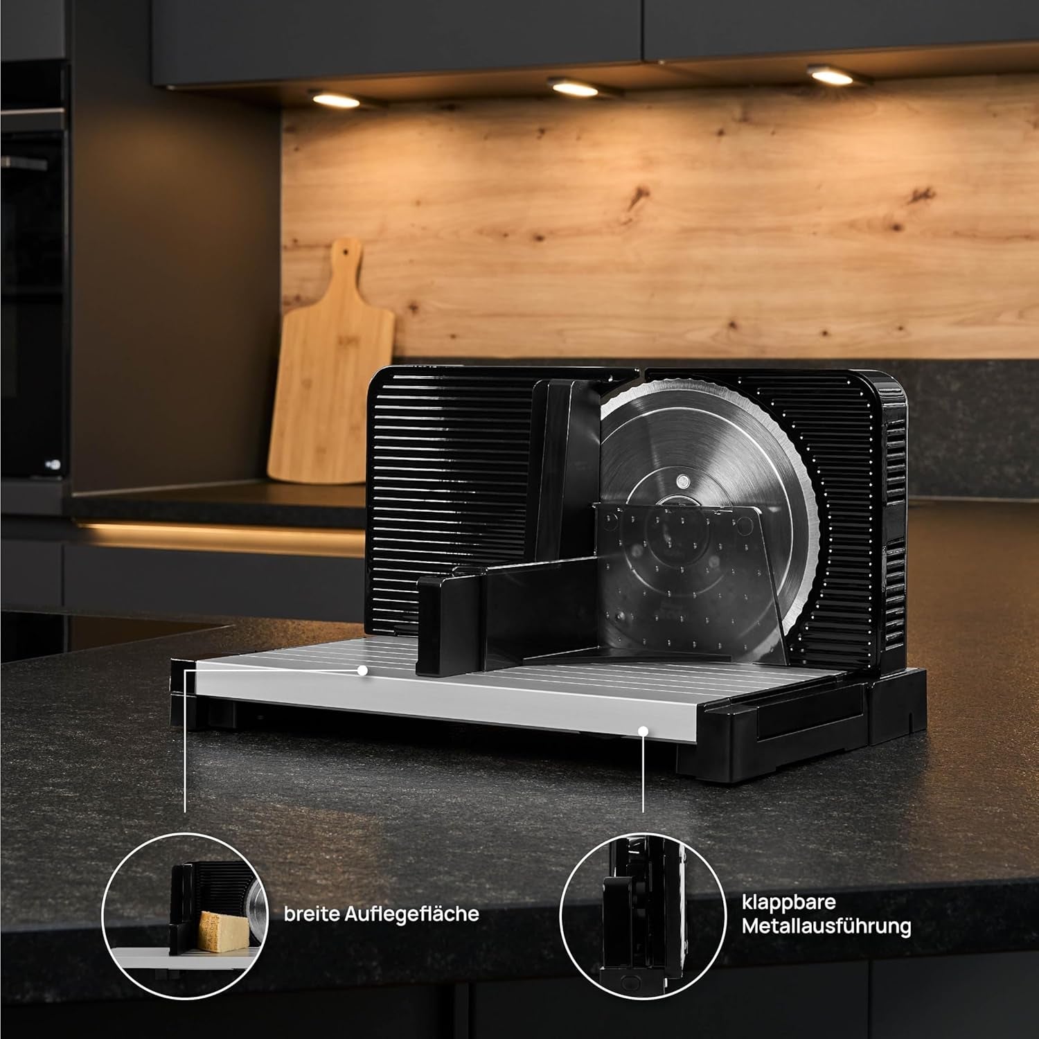 Ritter Icaro 5 Feliator electric multifuncțional pliabil și feliator de pâine din metal cu motor ecologic, fabricat în Germania Rasnite si Feliatoare Naty Shop