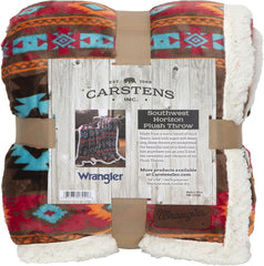 CARSTEN, INC. Koc do rzucania Wrangler Ultra Premium, super miękki, polar Sherpa, duży, 137,2 x 172,7 cm, łóżka i koce Southwest Horizon Carstens, Inc. Southwest Horizon