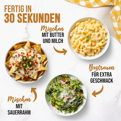 EASY YUMMY - Käsepulver 300g | Natychmiastowe Käsegeschmack für Mahlzeiten & Snacks | Immer Bereit, Keine Kühlung Nötig | Aus 100% prawdziwy ser | Idealny także jako dodatek do popcornu