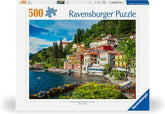 Ravensburger Puzzle 12000201 - Lacul Como, Italia - puzzle jigsaw de 500 de piese pentru adulți și copii de peste 10 ani, puzzle peisaj cu motive italiene Puzzle Naty Shop