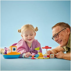 LEGO DUPLO Wycieczka łodzią Peppy: zestaw zabawkowej łodzi do budowania i przebudowy z 2 figurkami, kreatywna zabawka, pomysł na prezent dla 2-latków, chłopców i dziewcząt 10432 Zestawy do budowania Besuche den LEGO-Store