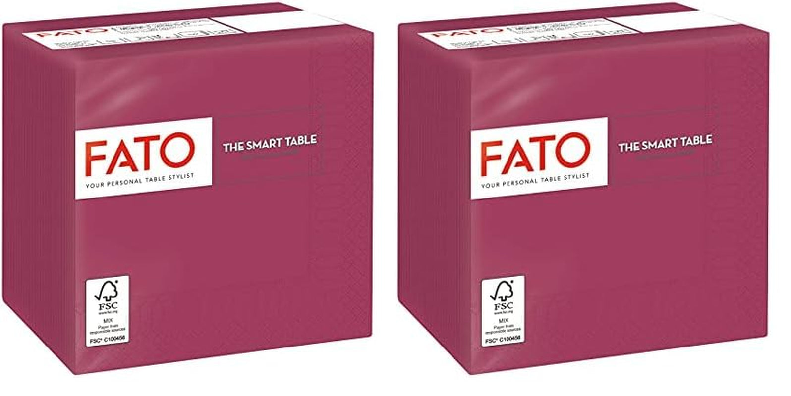 - Șervețele de hârtie de unică folosință, Ideale pentru aperitive și cocktailuri, Pachet de 100 șervețele, Dimensiune 24X24, 4 straturi, 2 straturi, Culoare Bordeaux, 100% hârtie din celuloză pură, certificat Fsc