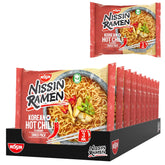 Nissin Ramen - Koreańskie pikantne chili 10 opakowań makaronu błyskawicznego w stylu azjatyckim na podstawie koreańskiego przepisu Szybkie i łatwe w przygotowaniu jedzenie azjatyckie (10 x 65,2g)