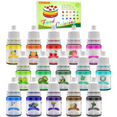 Zestaw 15 barwników spożywczych w płynie, po 6 ml każdy kolor Naty Shop