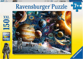 Ravensburger puzzle pentru copii - 10016 În spațiu - Puzzle spațial pentru copii cu vârsta de peste 7 ani, cu 150 de piese în format XXL Puzzle Naty Shop În spațiu