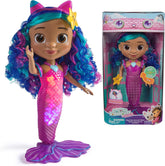 Gabby und das magische Haus Der Film – Gabby Dollhouse – Meerjungfrau-Puppe mit Funktionen 35 cm – 1 Figur und 2 Zubehör – Geräusche & Lichter – Cartoon Spielzeug Puppenhaus – Spielzeug für Kinder ab