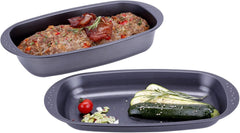 Chg 9942-04 Bratenform Mit Deckel, Antihaftbeschichte, antracytowo-metaliczny, 37 x 20 x 7 cm Formy i blachy do pieczenia Naty Shop