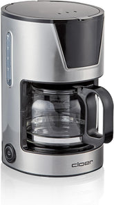 Espressor cu filtru Cloer pentru 6 cești, funcție delicată de menținere la cald, carafă din sticlă, lingură de măsurat, indicator al nivelului apei, sistem anti-picurare, oprire automată, dimensiune filtru 1x2, 550 W, oțel inoxidabil