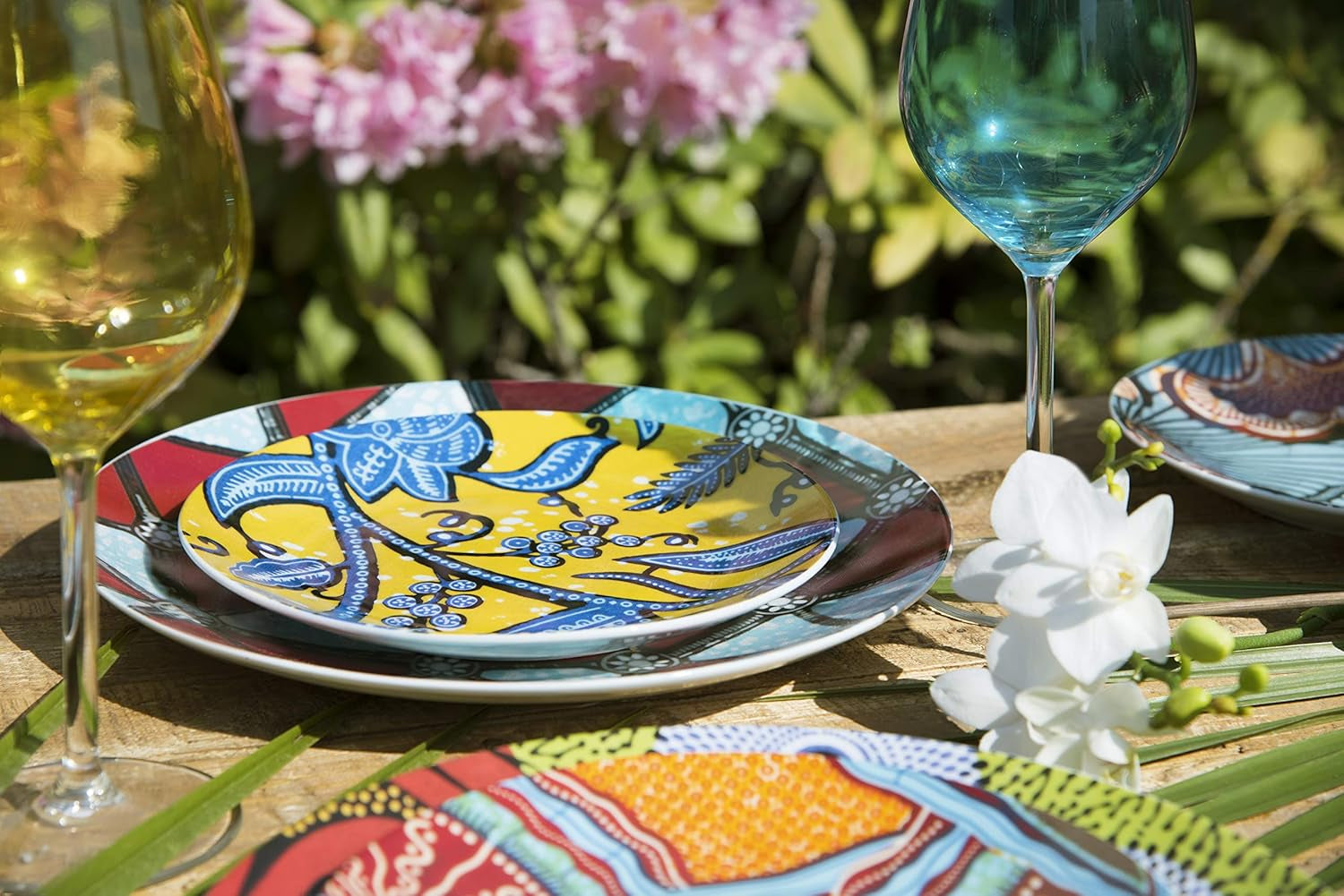 Excelsa Africa serviciu de farfurii 18 piese, porțelan și ceramică, multicolor Naty Shop