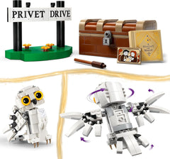 LEGO Harry Potter Hedwig na Privet Drive 4 Zestaw zabawek dla dzieci w kształcie sowy, figurka zwierzęcia do zbudowania z walizką Hogwartu, mały prezent dla chłopców, dziewcząt i wszystkich fanów od 7. roku życia 76425 Zestawy do budowania Besuche den LEGO-Store