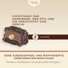Venchi – Chocoviar Gianduia, praliny w torebce 1 kg, czekolada Gianduia produkowana wyłącznie z „orzechów laskowych Piemontu leśnych”, bezglutenowa, bez sztucznych barwników i bez konserwantów