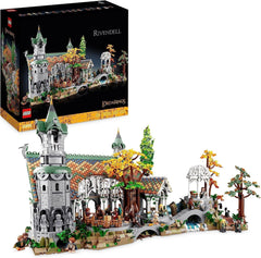LEGO Icons Władca Pierścieni: Rivendell — kolekcja dla dorosłych i zestaw ekspozycyjny zawierający 15 unikalnych minifigurek, w tym Gandalfa, Legolasa, Aragorna i Froda. Wyłącznie na Amazon — 10316 zestawów do budowania w sklepie LEGO-Store Single