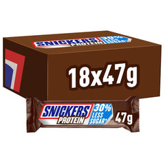 Snickers Czekoladowe Batony Proteinowe - Bogaty Smak Z Karmelowymi Orzechami Laskowymi I Nugatem, Opakowanie zbiorcze 18x47g