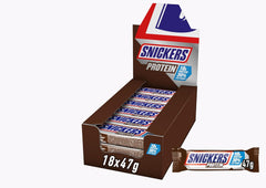 Snickers Czekoladowe Batony Proteinowe - Bogaty Smak Z Karmelowymi Orzechami Laskowymi I Nugatem, Opakowanie zbiorcze 18x47g