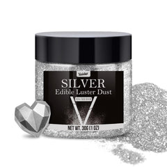 Glitter comestibil, praf, diverse culori, 30 grame Naty Shop Argintiu