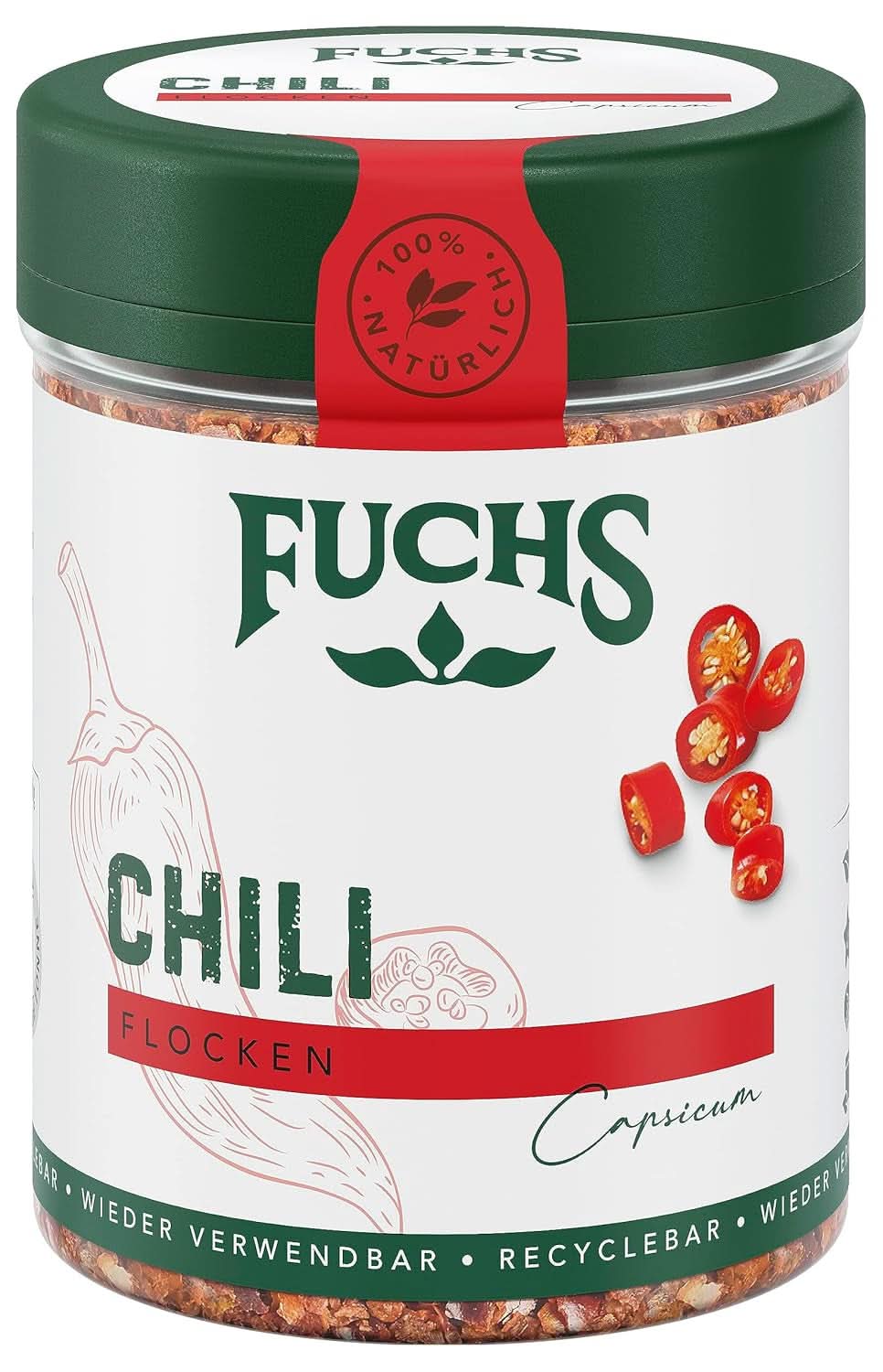 Fuchs Płatki Chili, 50 gramów Przyprawy Naty Shop
