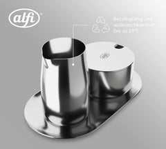 SET LAPTE ȘI ZAHĂR alfi, set lapte și zahăr din oțel inoxidabil lucios, de înaltă calitate, design elegant, lavabil în mașina de spălat vase, durabil