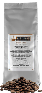 Boabe de cafea Santos Fancy, decofeinizate, 500g - Cafea