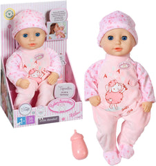 Păpușă moale Annabell Little Annabell 36cm, cu corp din pânză și ochi adormiți, 36cm, 709870 Zapf Creation