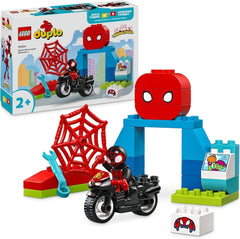 LEGO DUPLO Marvel Spins Motocyklowa przygoda, zestaw fantasy do serialu telewizyjnego Spiderman i jego super przyjaciele, edukacyjna zabawka do budowania i przebudowy dla dzieci w wieku od 2 lat 10424 Zestawy do budowania Besuche den LEGO-Store Domyślny tytuł