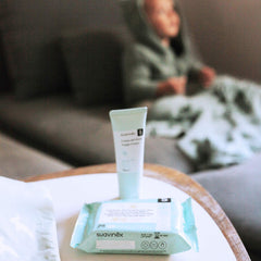 Suavinex Chusteczki nawilżane dla niemowląt 60 sztuk Odpowiednie dla skóry atopowej 96% naturalnych składników