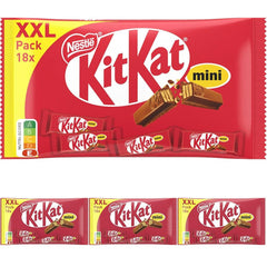 Nestlé Mini XXL Batony czekoladowe Chrupiące batoniki waflowe z mlecznej czekolady 4 opakowania (1 x 301 g)