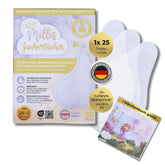 Millis Zaubertücher bei Windeldermatitis Baby, Bekannt aus "Die Höhle der Löwen", 25 Tücher (1 x 25er) mit Aloe Vera, Mandelöl & Q10 - Pflegt, Schützt & dient als Wundschutz bei gereizter Haut