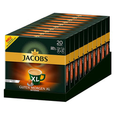 Jacobs Kaffeekapseln Guten Morgen XL Intense - 10er Pack (10 x 20 Getränke) & Kaffeekapseln Espresso Intenso, Intensität 10 von 12, 200 Nespresso®* kompatible Kapseln, 10 x 20 Getränke