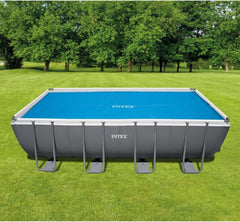 Husă solară Intex pentru saltea dreptunghiulară Ultra Frame 549 x 274 cm, grosime 160 microni, dimensiuni fabricate: 538 x 253 cm, 28016, albastră