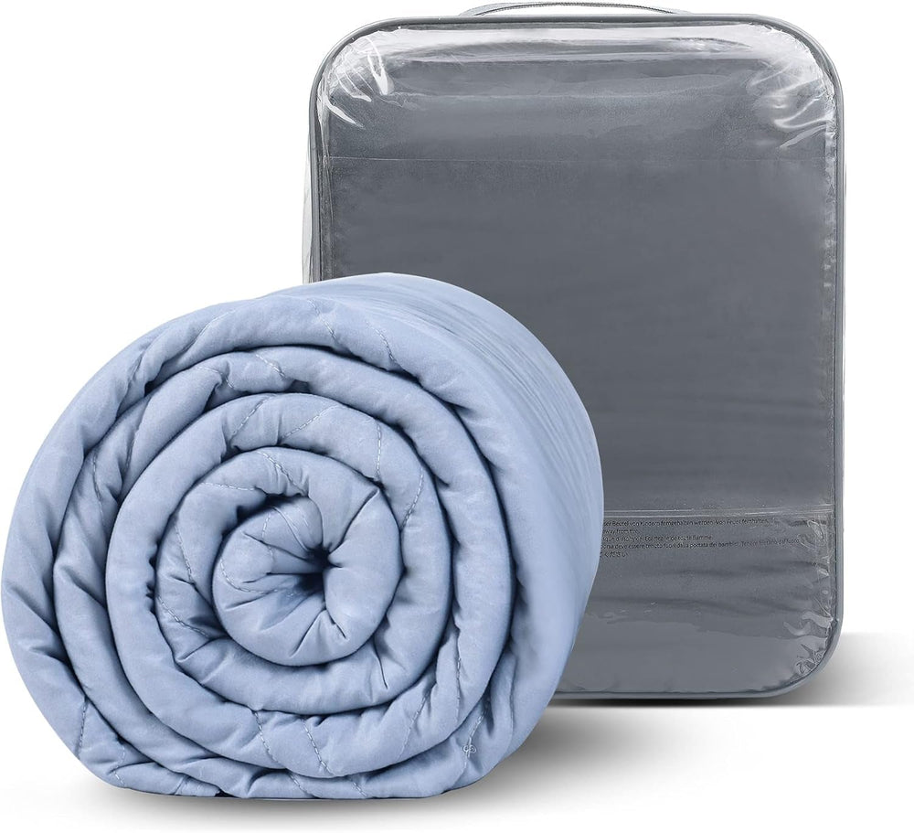 Winthome obciążany koc z poszwą na kołdrę 150X205 cm 10,4 kg, wygodny obciążany koc, antystresowy koc terapeutyczny, ciężki koc zapewniający głęboki sen i lepszą regenerację, ciężki koc dla dorosłych (szary) Łóżka i koce Besuche den Winthome-Store szary 01 150 x 205 cm-10,4 kg