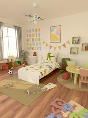 Skybrands Dino Bedtuene 135X200 Jungen Bedtuene Dinosaurier Baumwolle 2Tlg Kinder Bedtuene Dinosaurier 135X200 + torba Naty Shop