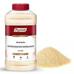 Prymat Getrockneter Knoblauch granuliert 1,05kg – Aromatisches Knoblauchgranulat zum Würzen von Fleisch, Fisch, Gemüse, Saucen, Dips & Marinaden – intensiv im Gesmack – ohne Zusätze