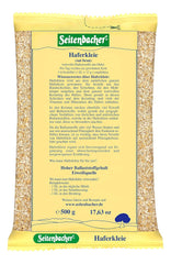 Seitenbacher Haferkleie I High Protein Gehalt I High Ballaststoff Gehalt I (1X 500 G ) Zboża Naty Shop 500 G (opakowanie 1Er)