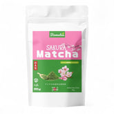 Ceai Sakura Matcha 50 g – de calitate ceremonială din Japonia – ceai verde premium cu pudră de flori de sakura – prima recoltă, măcinat cu piatră, vegan, fără aditivi
