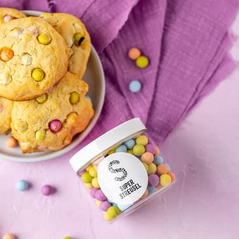 Super Streusel, Perle de zahăr comestibile cu umplutură de ciocolată, 170 grame Naty Shop