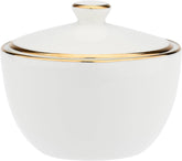 - Zuckerdose aus Porzellan, Durchmesser 10cm, Höhe 7.3cm, Kollektion Majestà