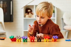 Plus-Plus 9603210 Geniales Konstruktionsspielzeug, Open Play Big Basic Mix, zestaw Bausteine, 100 sztuk, Mehrfarbig, Mehrfarbig