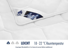 Irisette Edition Letnia kołdra - Made in Germany - Lekka letnia kołdra z miękkim pokrowcem z mikrofibry, 155 X 220 cm, z certyfikatem Ã-ko-Tex Kołdry i kołdry Naty Shop