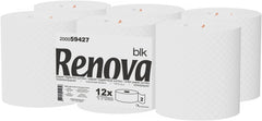 Hârtie igienică Renova Jumbo BLK, 12 role la 170 M, hârtie albă, 2 straturi